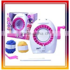 DWI Dowellin 833 Do-It-Yourself Girls Knitting Toys Flower Set Knitting Machine Easy Knit Wool Toy for Kids thumbnail-1