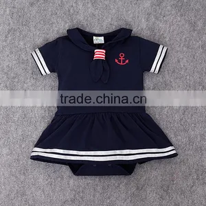 New Arrive Good Quality Orange Sailor Suit Lovely Cotton Girls and Boys Baby Clothes Wholesale Price thumbnail-4