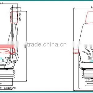 Grammer Seat Fabric Mechanical Suspension Bus Driver Seat(YS18) thumbnail-4