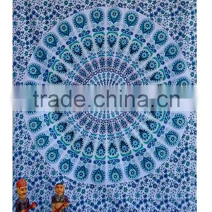Tapestry Twin Bedspread Cotton Printed Single Dorm Bed Cover Manufacturing Tapestries Indian Exporter Rich Art And Craft Jaipur thumbnail-3