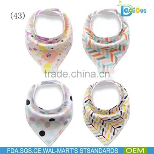 Amazon Bestseller 100% Cotton Adjustable Baby Bandana Drool Bibs thumbnail-3