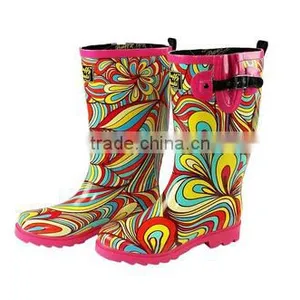 100% Natural Rubber Black Horse Sex With Women Rain Boots thumbnail-2