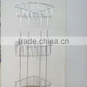Chrome-Plating Metal Wire Bathroom Hanging Shower Caddy thumbnail-3