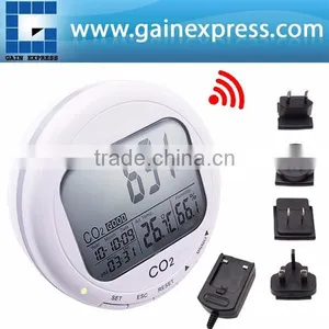 0~2000ppm Range Digital 3-in1 Round Desktop Indoor Air Quality Temperature RH Carbon Dioxide CO2 Monitor Detector thumbnail-1