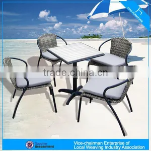 A - Outdoor Furniture Synthetic Rattan Chair Ps-wood Table Set 711+646 thumbnail-1