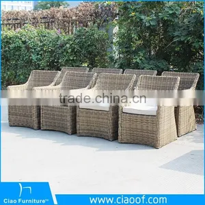 Outdoor Synthetic Rattan Square Dining Table For 8 thumbnail-3