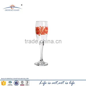 Festival Decoration Rose Red Custom Glass Goblet thumbnail-1