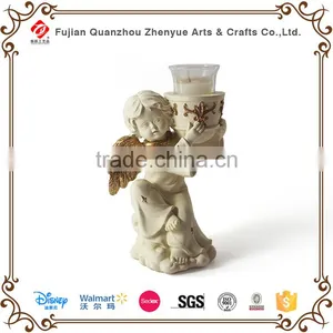 Wedding Decorative Glass Candle Holder,Polyresin Glass Bird Animal Candle Holder,Polyresin Glass Angel Christmas Candle Holder thumbnail-3