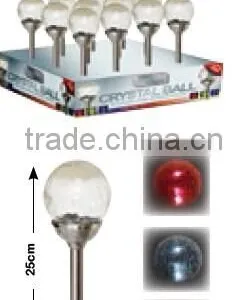 Stainless Steel Colour Changing Solar Crackle Globle Glass Ball Lawn Light Yard Path Light Solar Lamp Solar LED Light thumbnail-2