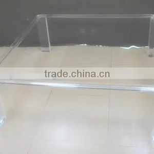 Transparent Acrylic Square Dining Table Used At Home/Clear Plexiglass Table thumbnail-1
