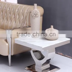 Home Furniture Metal Sofa Marble Side Table thumbnail-1