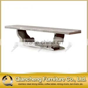 2017 New Model Artificial Granite tv Stand With Silver Stainless Steel Leg thumbnail-1