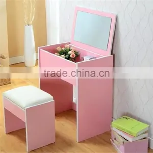 Fashion Dresser Set Princess Dressing Table For Girl With Stool European Style Pink Color Dresser K/D Package 60*40*74cm thumbnail-4