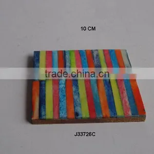 Multi Colour Bone Strip Coaster Available in Other Patterns and Colours thumbnail-1