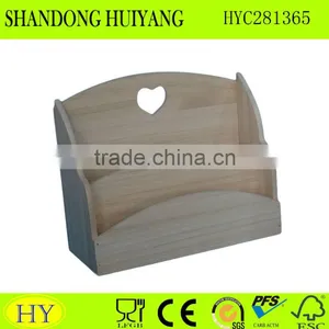 FSC Wooden Book Rack Magazine Holder File Holder Wholesale thumbnail-1