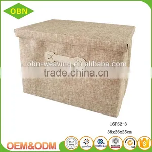 China Custom Decorative Fabric Foldable Collapsible Kids Toy Small Storage Box With Lid thumbnail-4