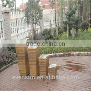 Wicker Outdoor Garden Flower Pot Set thumbnail-1