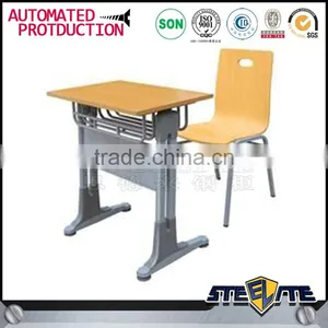 School Furniture Wholesale Chair and Table Study Table and Chair Single Person Study Desk With Metal Legs thumbnail-1