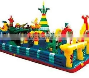 HOT!!! New Design and Arrival Commercial Inflatable Bouncer With Slide thumbnail-1