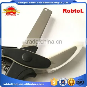 2 in 1 Kitchen Clever Scissors Shears Multi Function Clever Cutter Food Choppers Smart Knife Board Vegetable Slicer thumbnail-2