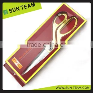 ST008A 9-1/2" HIGH Full Stainless Steel Gold Scissors thumbnail-1