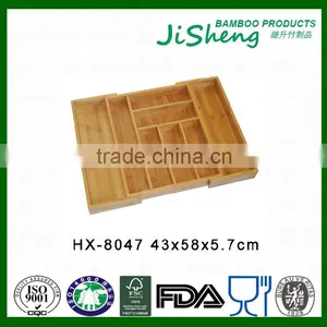 China Manufacturer Direct Sales Bamboo Flatware Tray Cutlery Tray thumbnail-1