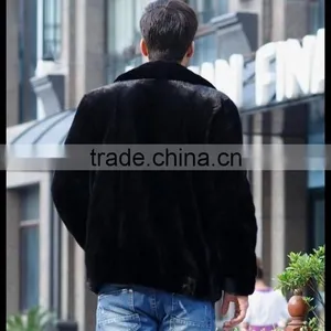 Artificail Mink Fur Super Thick Wind Man Coat Fake Fur Overcoat Jacket thumbnail-2