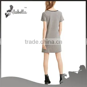 100% Cotton Dress Tshirt Dress Xxl Size Women Casual Dress thumbnail-2