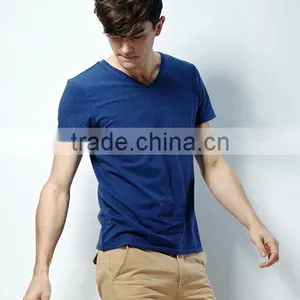 Cotton T-shirt for Men/men's Short Sleeve t Shirt/shirts for Men v Neck thumbnail-1