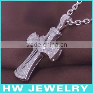 HWMCP1318 Micro Pave Setting Cross Jewelry Pendant thumbnail-1