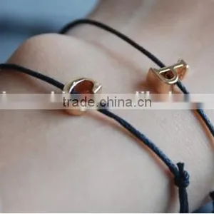 Smile Face Charms Suede Leather Bracelet Custom Logo Charm Leather Bracelet thumbnail-6