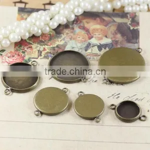 Mix Sizes Round Gemstone Bezel Charms Diy Round Metal Bezel Charms for Jewelry Pendant 2017 thumbnail-2