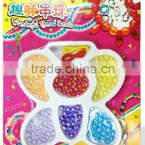 Wonderful Kids Neon Beads Set Children Educational Acrylic Beads Set Cheap Rosary Beaded Set for Little Girl thumbnail-1