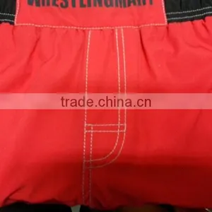 Elastic Waistband Custom Logo Rubber Print Top Brand Mma Shorts thumbnail-2