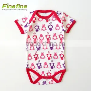 Baby Clothes Printed Lace Romper In Baby Rompers With Organic Cotton thumbnail-1
