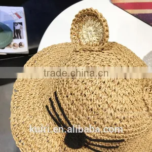 2016 New Stylish Baby Girls and Boys Cute Mickey Handmade Straw Hat Kids Sunhat thumbnail-6