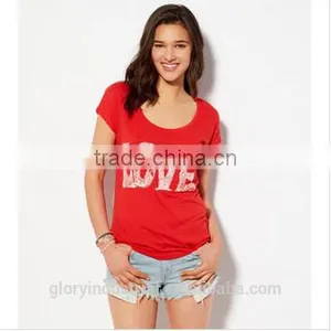 Red Loose Custom Colour Changing T-shirt for Girls thumbnail-1