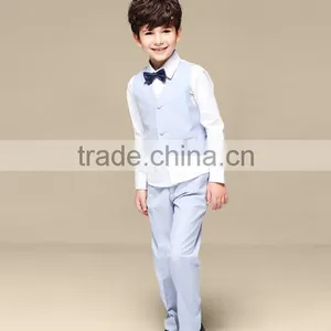 2017 New Latest Fashion Design Tie Vest Coat Pant 5 Pieces Boy Suit thumbnail-1