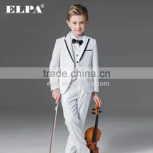 Elpa NXB0082 Formal Designer Fancy Wholesale Black 3 Piece White Boys Suits thumbnail-5
