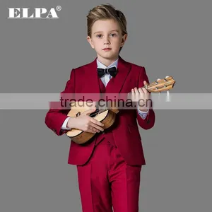 ELPA Designer 3 Piece Kids Wedding Suits Red Wholesale Kids Suits for Boys thumbnail-1