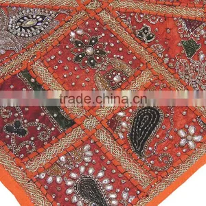 Orange India Floor Pillow Large Square Decorative Pillow Cushion 26 thumbnail-4