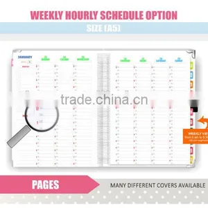 Greyboard Cover Spiral Planner Custom, Personal Diary Planner With Gold Corner thumbnail-4