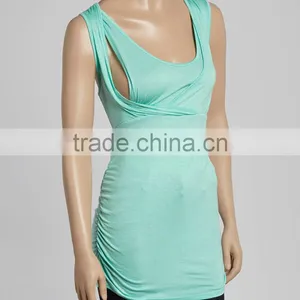 New Summer Mint Maternity Sleeveless Tops Soft Maternity Tees Women Clothing WT80817-23 thumbnail-2