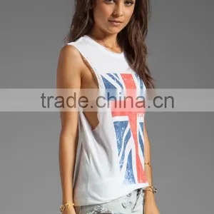 Ladies White Polyester Tank Top thumbnail-2