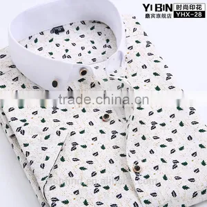 Wholesale Fashion Men's Printed Short Sleeve Dress Shirt thumbnail-1