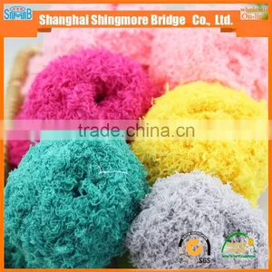 China Supplier of Knitting Fancy Yarn Hot Wholesale Eco-friendly Quality Fuzzy Feather Yarn for Knitting thumbnail-2