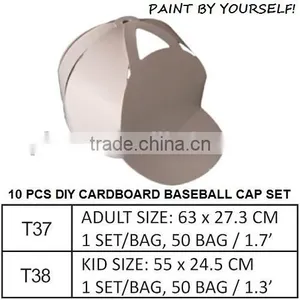 10 Pcs Papaer Craft DIY Cardboard Baseball Cap thumbnail-1