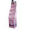 OEM Pink 157g Art Paper Cardboard Cosmetic Display Stands Gold / Silver Hot Stamping thumbnail-1