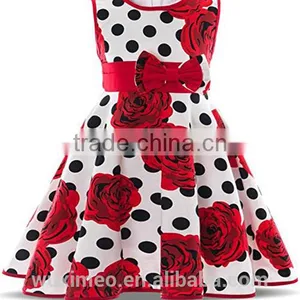 Children's Tight Waist Cartoon Printed Sleeveless Dress thumbnail-4