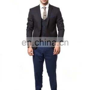 Wholesale Two Buttons New Fashion 3 Piece Mens Suit thumbnail-1